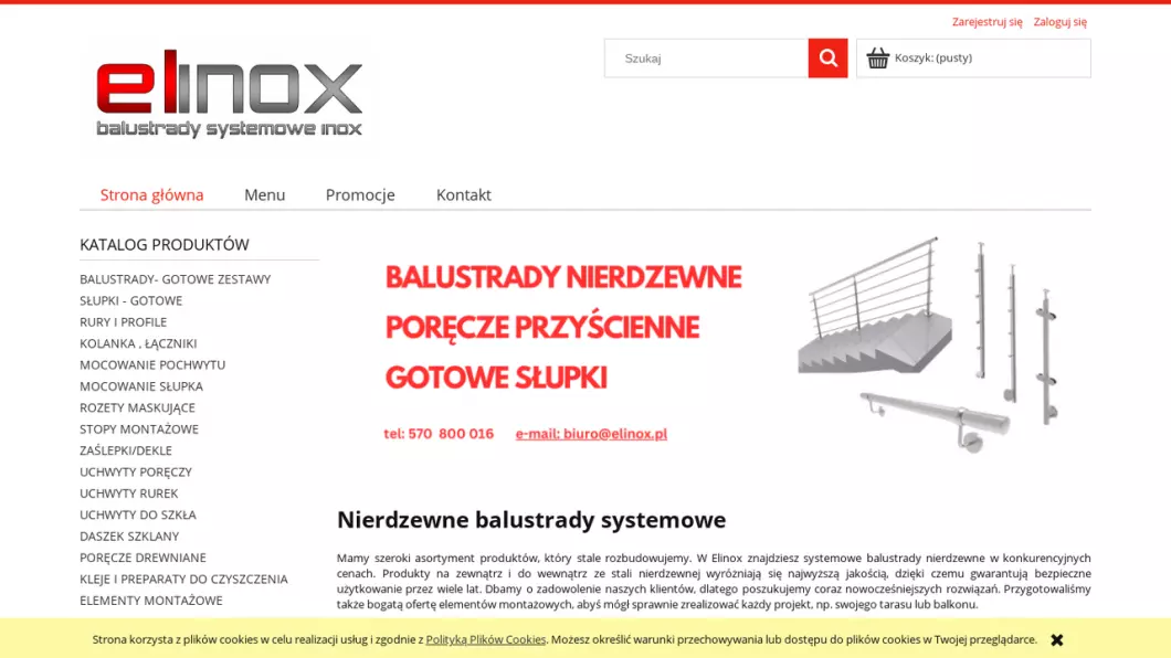 Balustrady nierdzewne - Elinox
