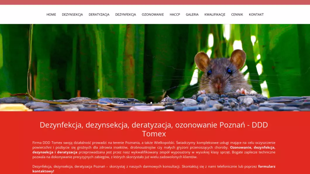 DDD Tomex - dezynfekcja, dezynsekcja, deratyzacja, ozonowanie